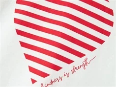 Name It t-shirt hvid med rødt stribet hjerte